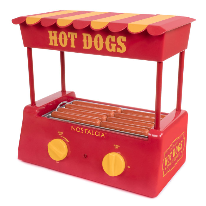Nostalgia Electrics Nostalgia Countertop Hot Dog Roller and Warmer, 8